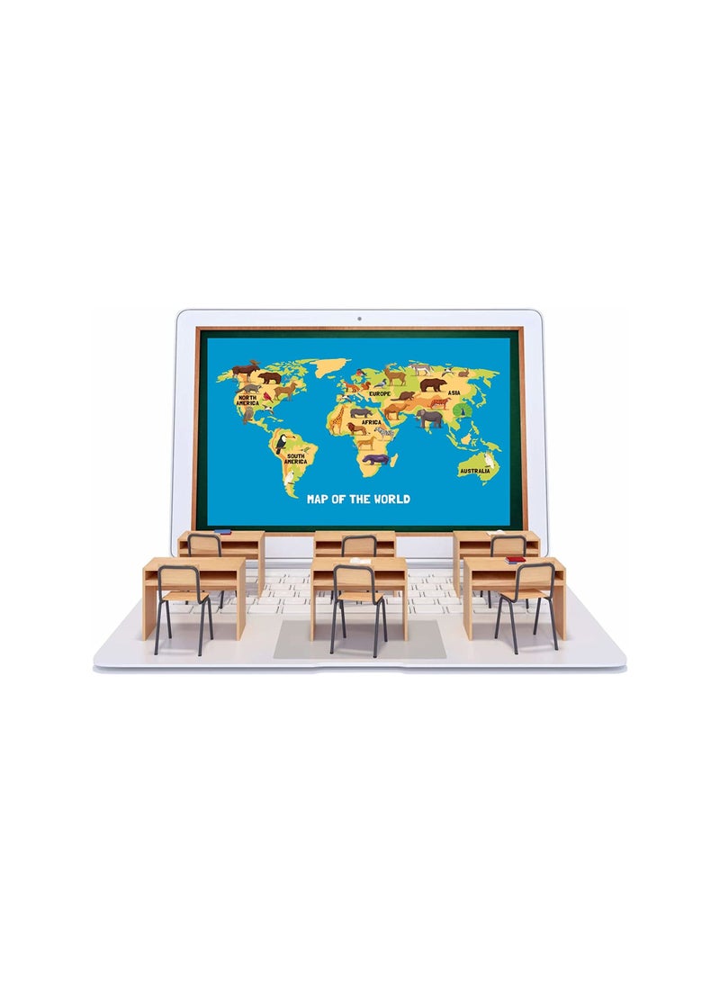 UP TO DATE A colorful cartoon map for children in the school and nursery printed with high quality on luxurious paper - Image 3
