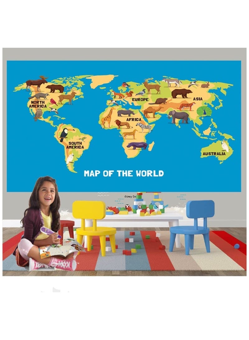 UP TO DATE A colorful cartoon map for children in the school and nursery printed with high quality on luxurious paper - Image 4