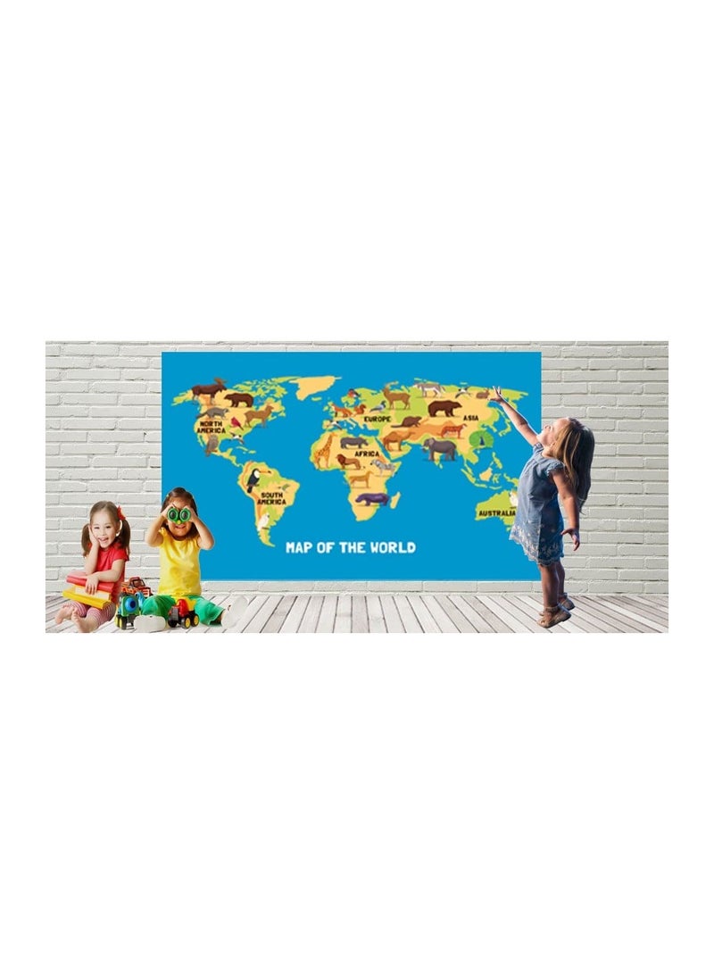 UP TO DATE A colorful cartoon map for children in the school and nursery printed with high quality on luxurious paper - Image 5