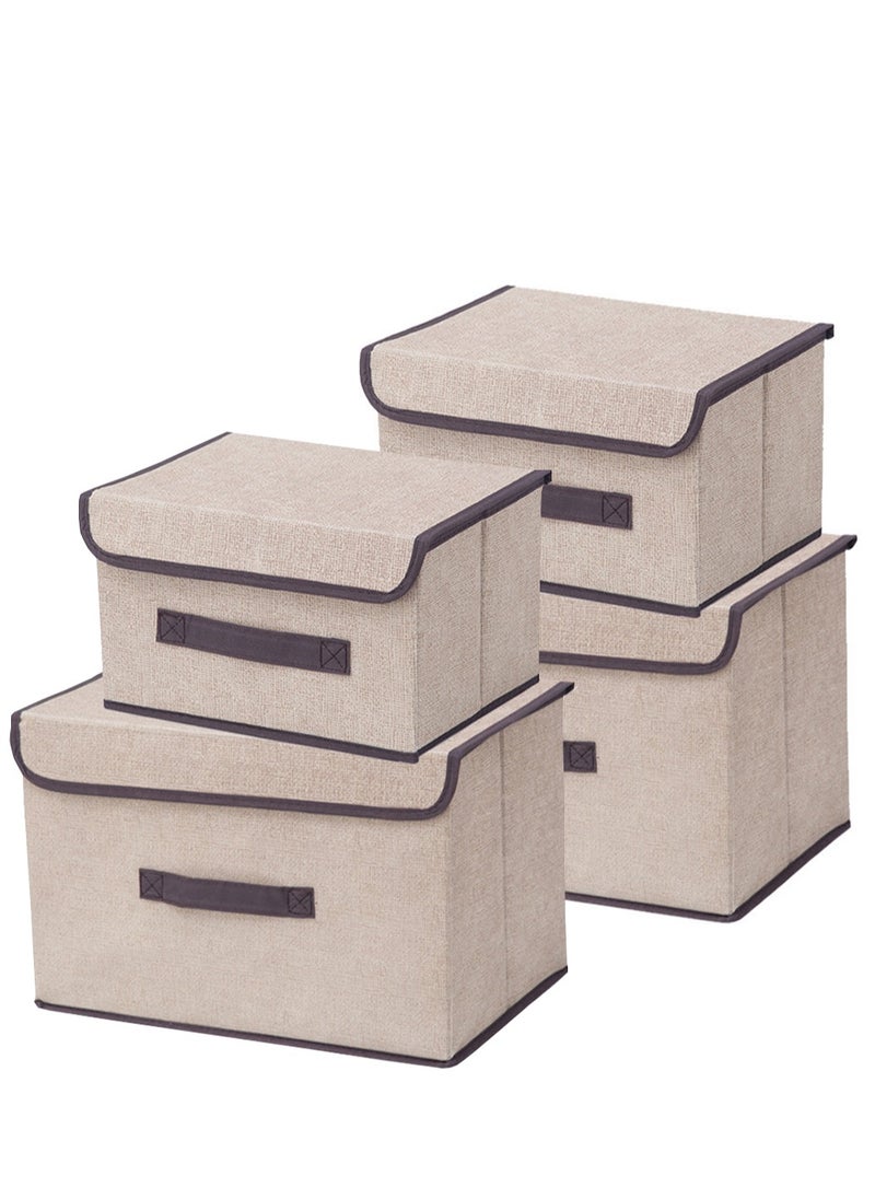 Ramadan 4 Pack Foldable Storage Box Beige 36x23x24cm  - Image 1
