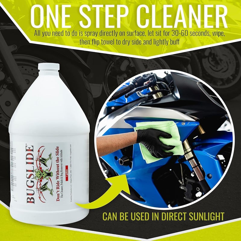 BugSlide Bug Remover Spray – All Purpose Car Cleaner & Detailer, For Vehicle Interior & Exterior Use, Shines, Degreases, Polishes, Wipes Away Bugs on Plastic, Metal,Glass, Windows, Mirrors, 16 oz - Image 4