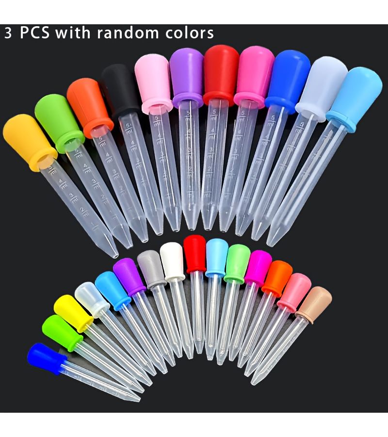Mixed Color 20Pcs Silicone Liquid Droppers Odorless Easy Clean Epoxy Painting Tool - Image 1