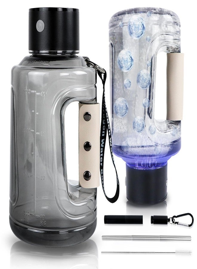 ZUCKBOX Hydrogen Water Bottle With Portable Foldable Straw, 57OZ/1.5L Large Portable Rechargeable Hydrogen Water Generator with SPE Technology for Home, Office, Travel, Drinking, Outdoor Adventure - Image 1