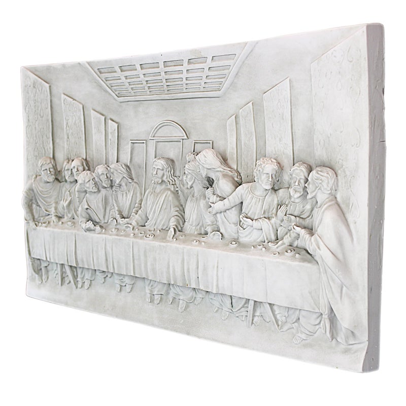 Design Toscano The Last Supper Religious Wall Plaque Sculpture, 23 Inch Wide, 12 Inch Tall, Cast Stone Resin, Antique Stone Finish - Image 3