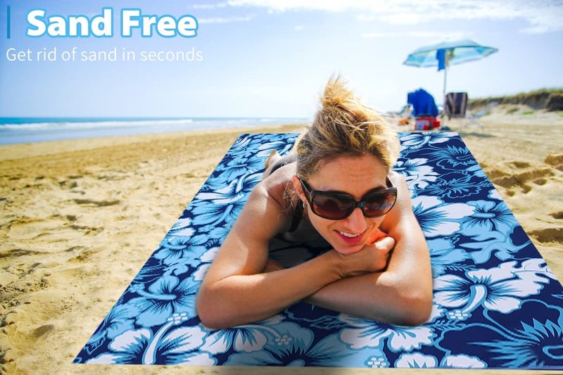 TwoYek 2 Pack Microfiber Thin Beach Towel Lightweight 71x32 Oversized Extra Large Sand Free Towels Quick Dry for Travel Pool Yoga Gym Sports Beach Accessories Vacation Essential Gift - Image 5