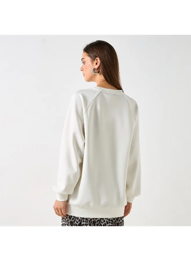 2Xtremz 2Xtremz Eyelet Detail Sweatshirt with Long Sleeves