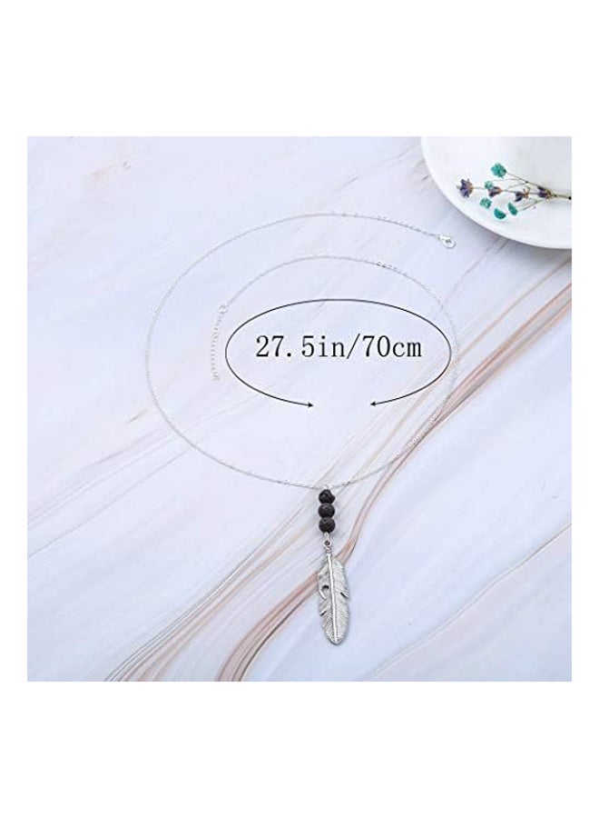 Jovono Fashion Necklace Sweater Chain with Feather Pendant  and  - Image 2