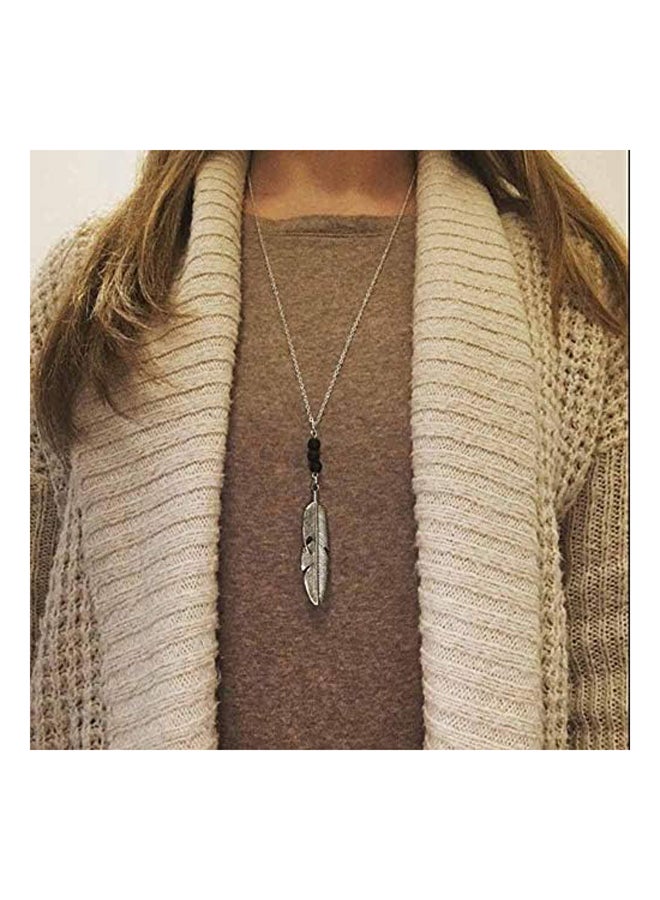 Jovono Fashion Necklace Sweater Chain with Feather Pendant  and  - Image 1