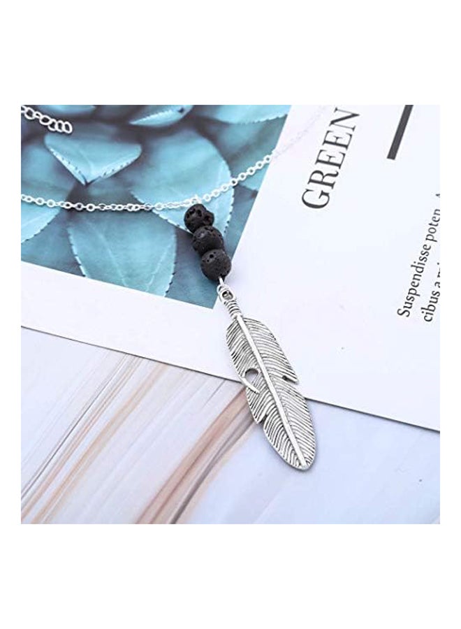 Jovono Fashion Necklace Sweater Chain with Feather Pendant  and  - Image 3