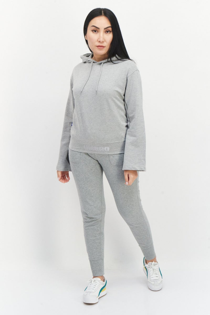 umbro Women Sportswear Fit Brand Logo Training Hoodies, Grey - Image 4