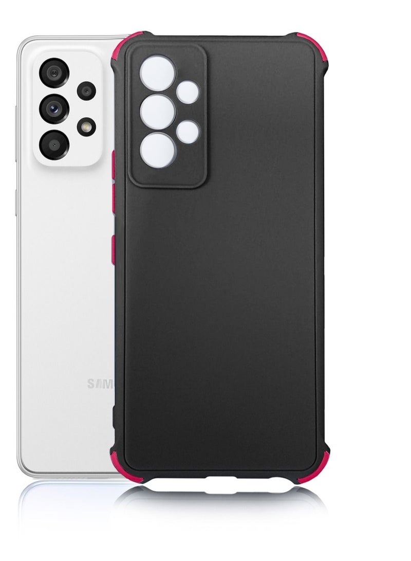 Wtech TPU Soft Silicone Raised Bumper Corners Case Cover For Samsung Galaxy A33 5G Black - Image 2