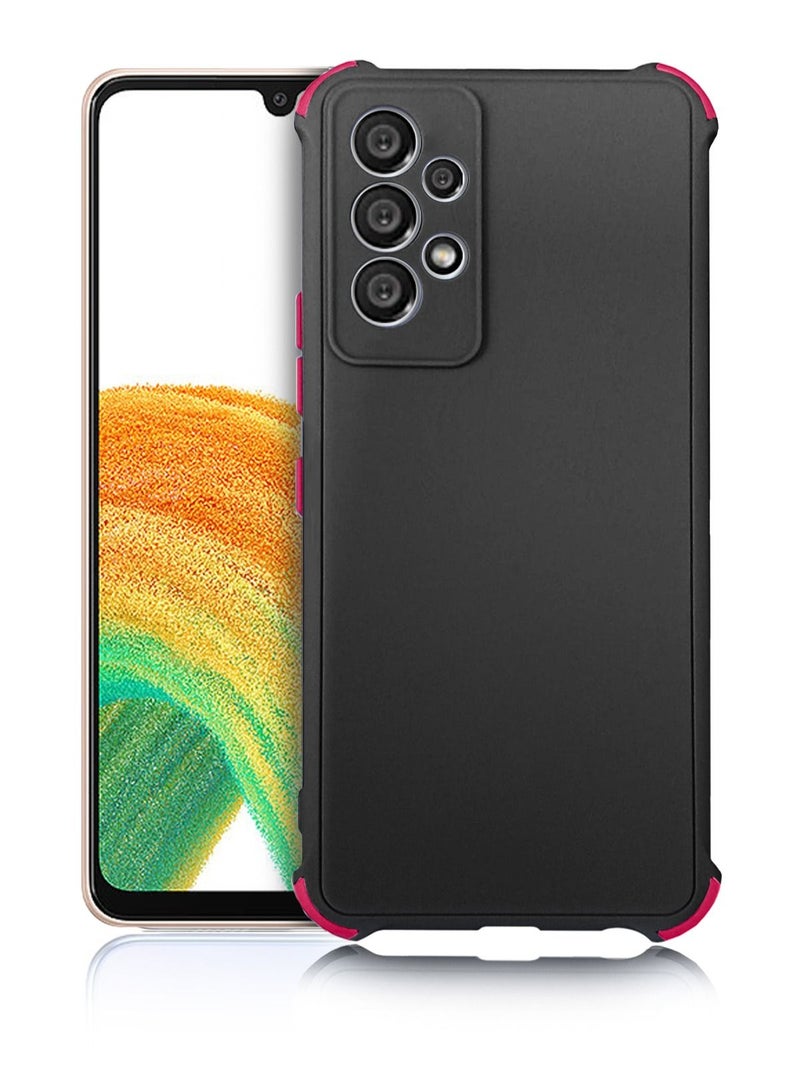 Wtech TPU Soft Silicone Raised Bumper Corners Case Cover For Samsung Galaxy A33 5G Black - Image 1