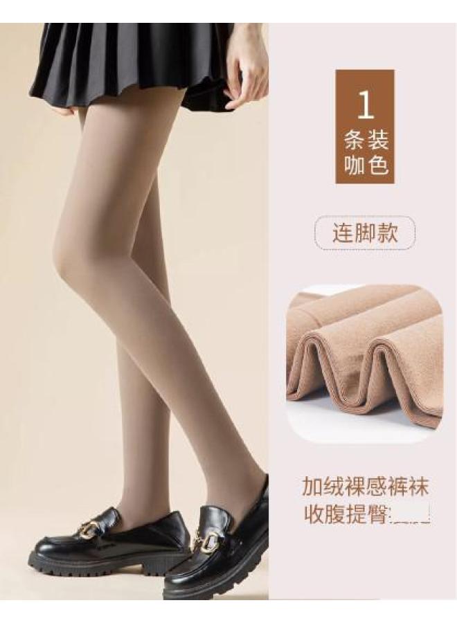 pincai Women'S Nude Feeling Leggings, Ultra-Natural Pantyhose, Autumn And Winter Thin Style, Belly Shaping And Lifting, Warm Thermal Leggings - Image 1