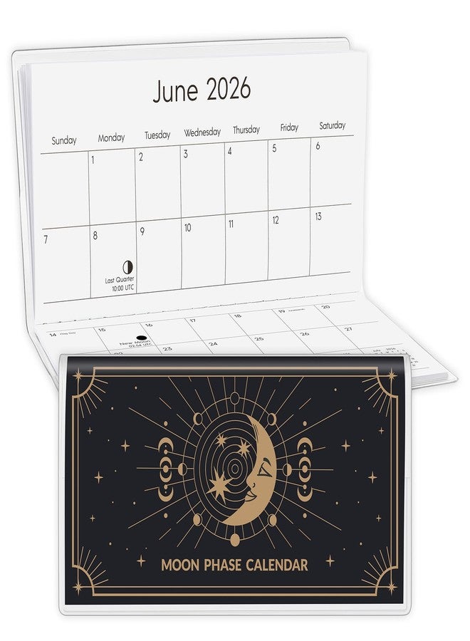 KONVINIT Pocket Calendar 2026, Pocket Calendar 2026-2027 - Runs From July 2025 Until December 2027, Pocket Planner 2026-3.7" x 6.7", Calendar Planner with Moon Phase for Women, Teacher, Student, Moon - Image 1
