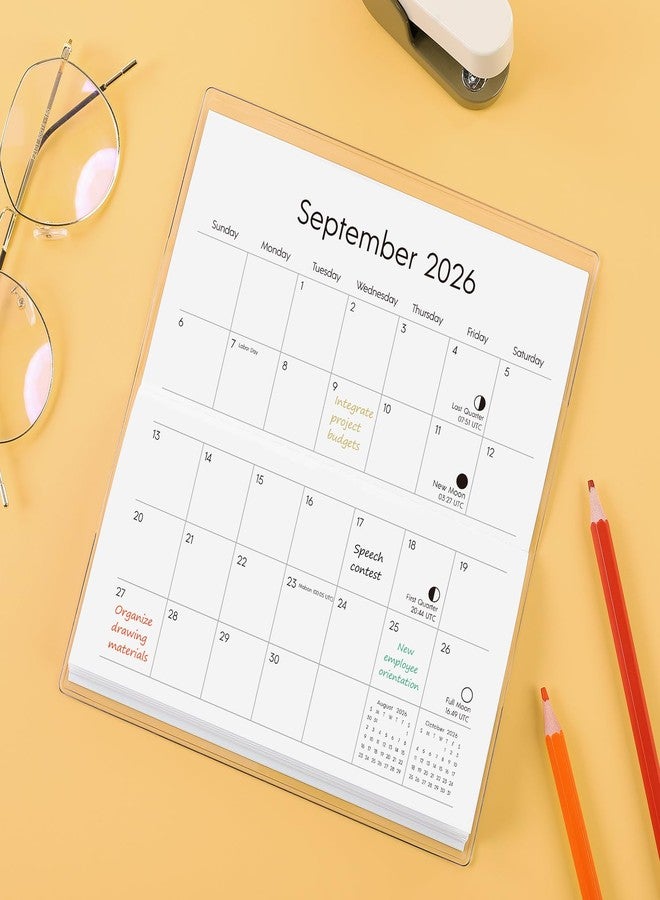 KONVINIT Pocket Calendar 2026, Pocket Calendar 2026-2027 - Runs From July 2025 Until December 2027, Pocket Planner 2026-3.7" x 6.7", Calendar Planner with Moon Phase for Women, Teacher, Student, Moon - Image 4