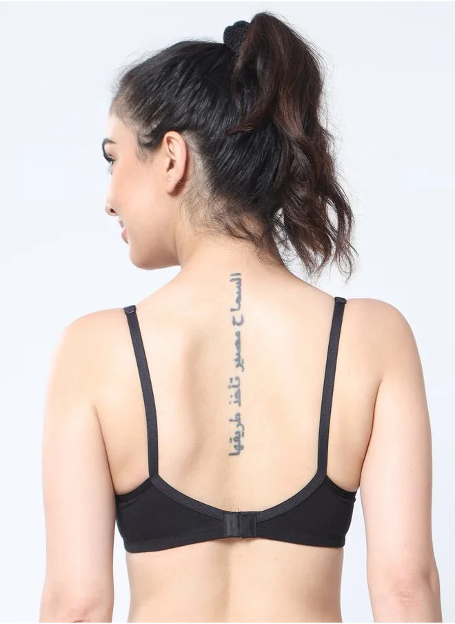 Envie Lace Detail Low Back T-shirt Bra by Styli