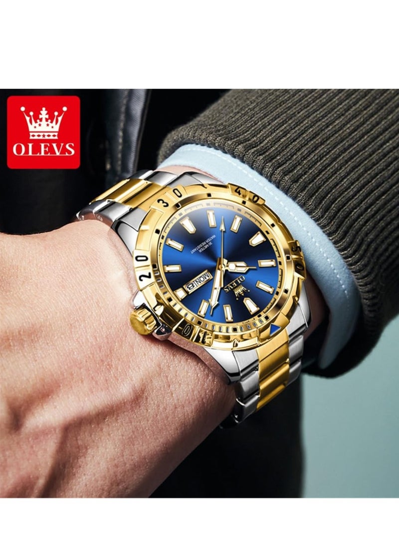 أوليفز ساعات رجالية كوارتز ستانلس ستيل مقاومة للماء 5560 - Image 4