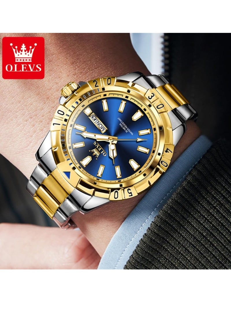 أوليفز ساعات رجالية كوارتز ستانلس ستيل مقاومة للماء 5560 - Image 2