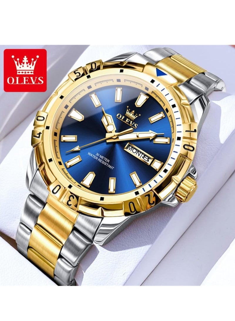 أوليفز ساعات رجالية كوارتز ستانلس ستيل مقاومة للماء 5560 - Image 1