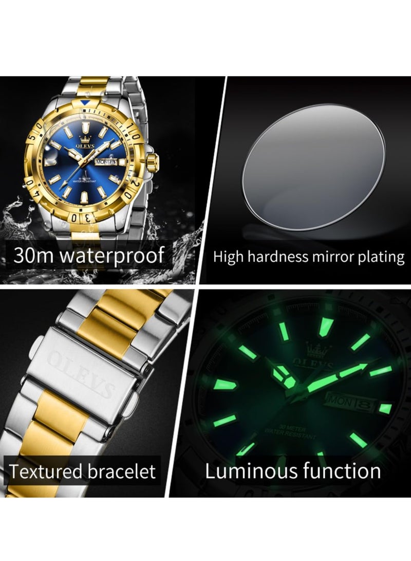 أوليفز ساعات رجالية كوارتز ستانلس ستيل مقاومة للماء 5560 - Image 5