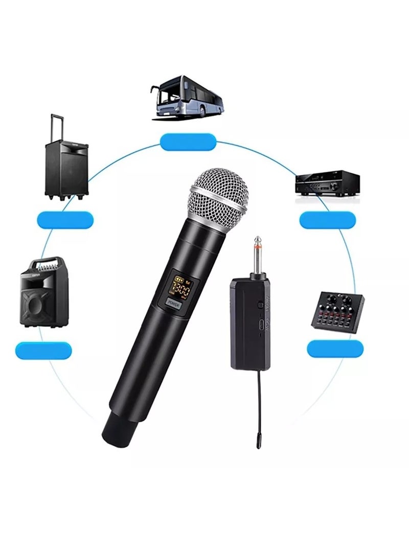 Wireless Microphone UHF Dual Portable Handheld Dynamic Karaoke Mic - Image 2