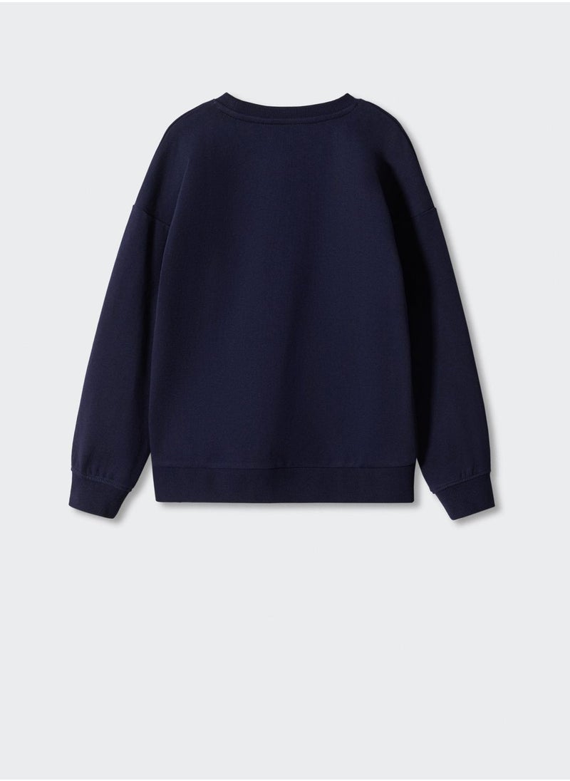 MANGO - Kids Stories Print Crew Neck Sweatshirt - Image 1