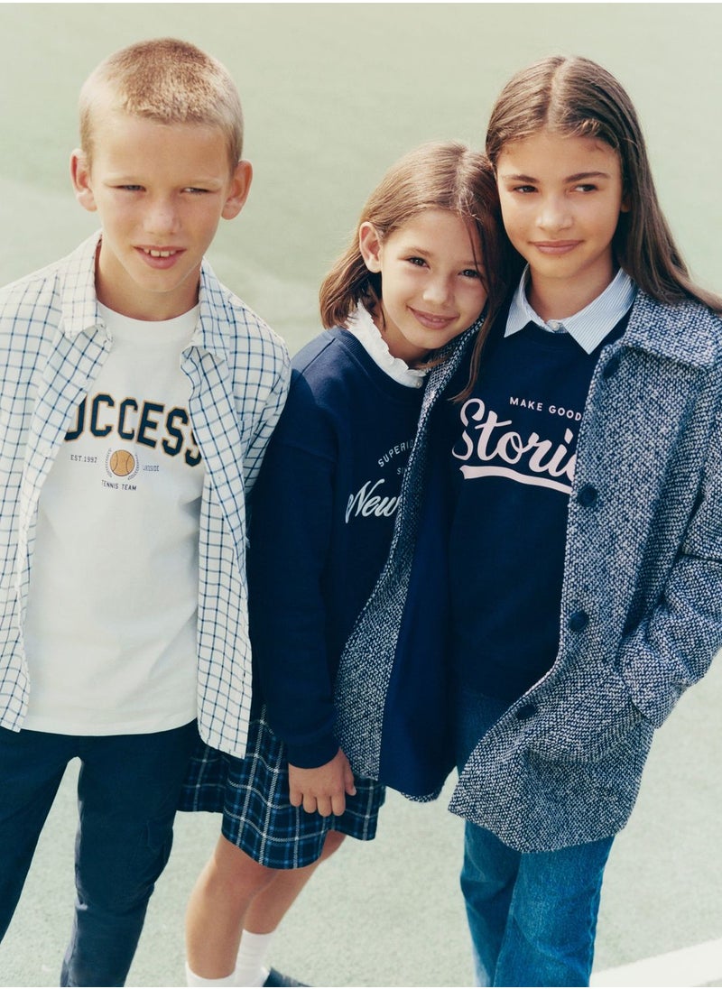 MANGO - Kids Stories Print Crew Neck Sweatshirt - Image 1