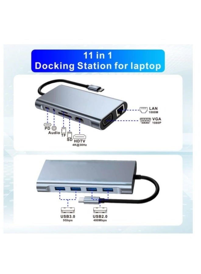 Haing 11 in 1 Type-c To Multifunctional Adapter - Image 3