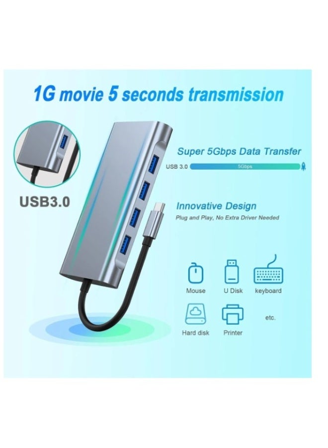 Haing 11 in 1 Type-c To Multifunctional Adapter - Image 2
