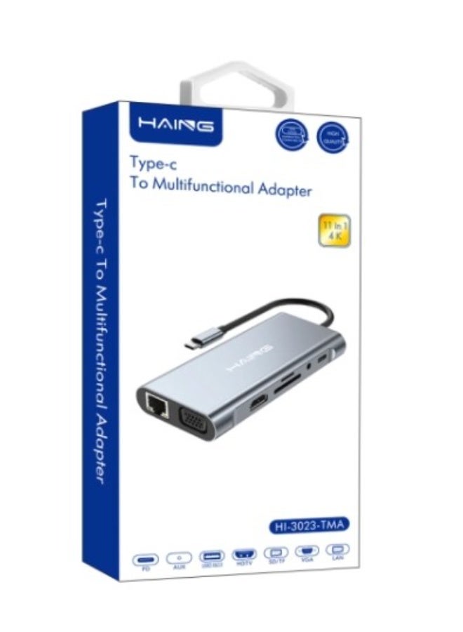 Haing 11 in 1 Type-c To Multifunctional Adapter - Image 1