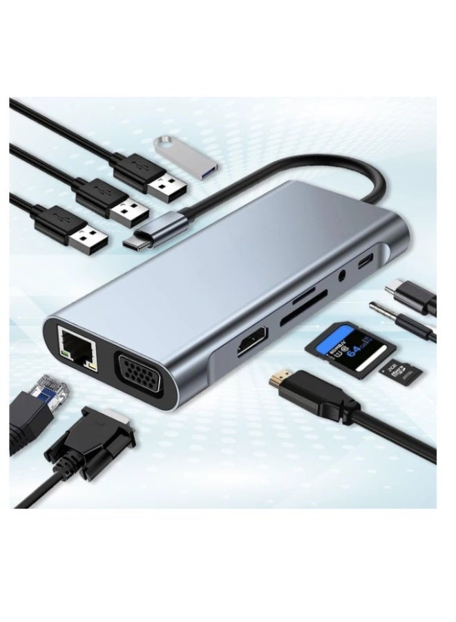 Haing 11 in 1 Type-c To Multifunctional Adapter - Image 4