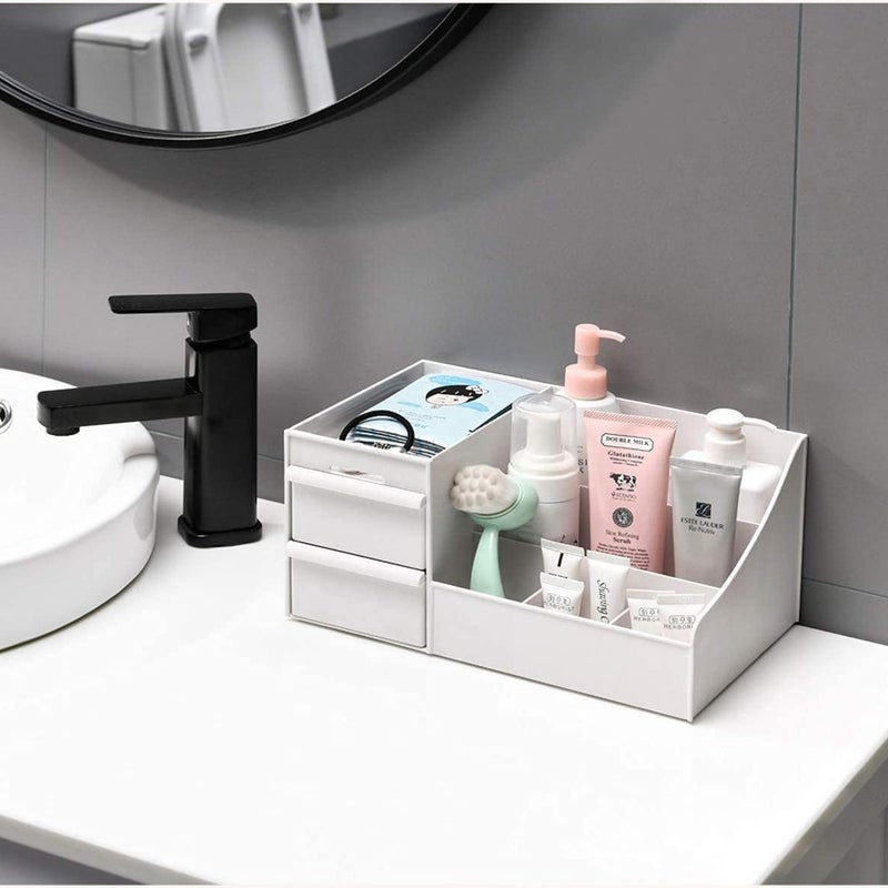 Sulfar Makeup Organizer With Drawers, Large Capacity Desk Organizer for Cosmetics, Lipsticks, Jewelry, Skincare, Holder for Brushes, Eyeshadow, Great for Dresser - Image 5