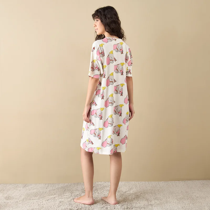 Splash FAV Dumbo Print Sleepshirt with Short Sleeves