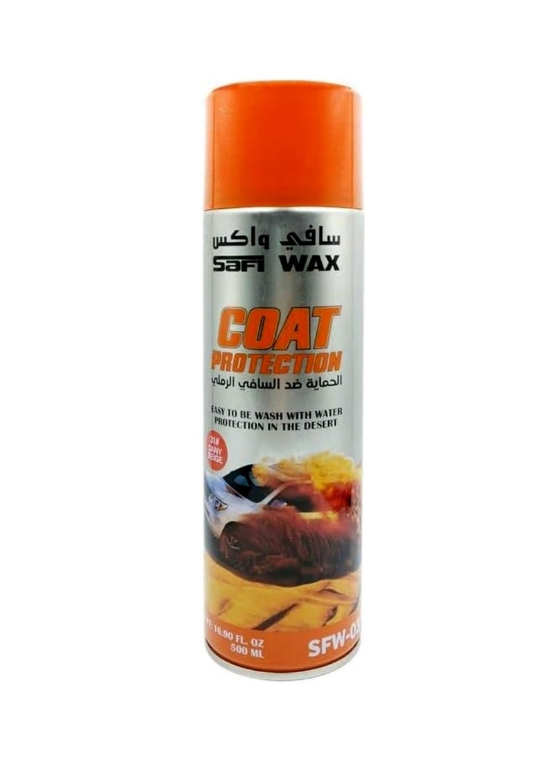 Safi WAX Sandy Beige Car Coat Protection Spray Protects Against Small Scratches And Pale Paint Or Discoloration 