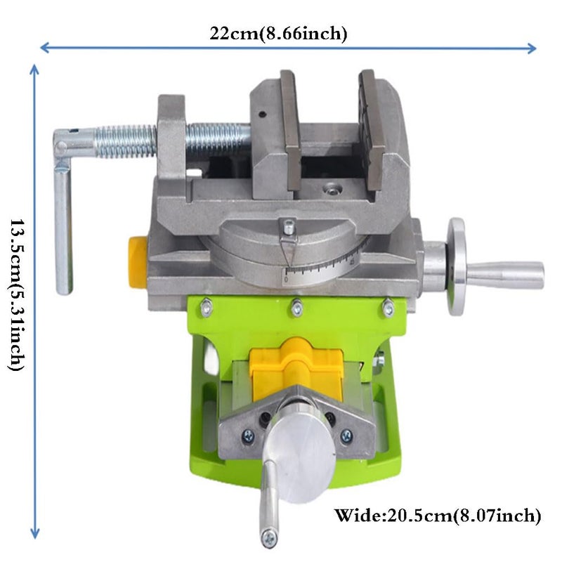 BACHIN Rotary Table 90 Â° 3" Cross Slide Drill Press Vise Horizontal Precision Milling Drilling Machine Vernier Reading Milling Drilling Boring - Image 3