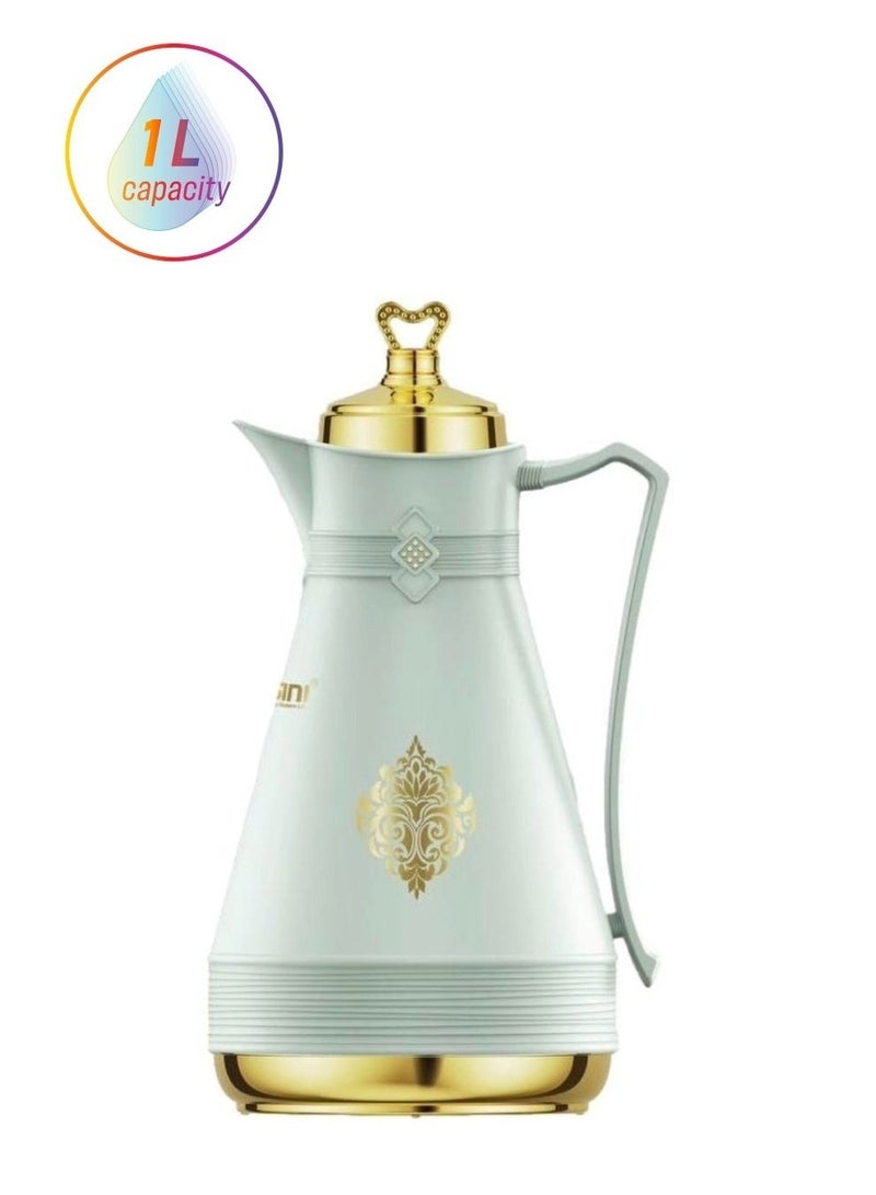 Dessini Tea & Coffee Vacuum Flask 1L Dk102 Green/Gold