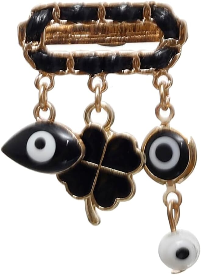 Decorative Rings Loops Compatible For Smart Watch Bands,Gold&Black,Mms-130