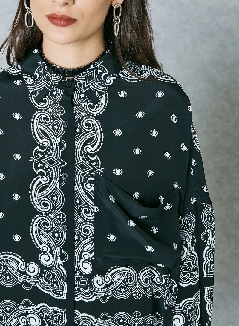 KENDALL + KYLIE Oversized Bandana Shirt