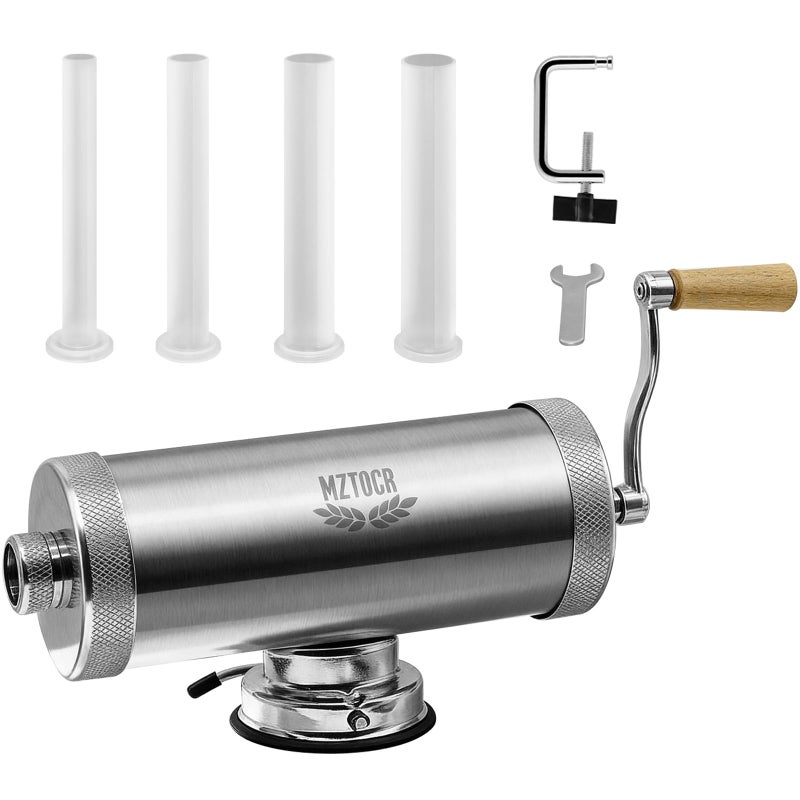 MZTOGR 5LBS Sausage Stuffer Horizontal Stainless Steel Homemade Sausage Maker Meat Sausage Machine With Suction Base - Image 2