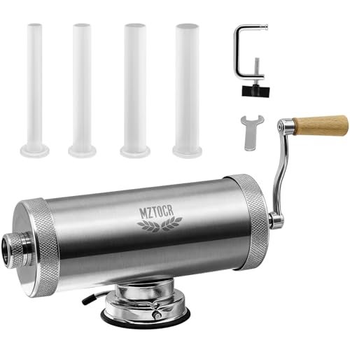 MZTOGR 5LBS Sausage Stuffer Horizontal Stainless Steel Homemade Sausage Maker Meat Sausage Machine With Suction Base - Image 1