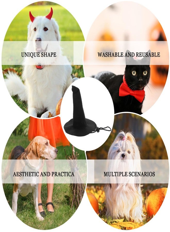 BESTOYARD 2Pcs Halloween Cat Hat Adjustable Pet Puppy Witch Hat for Dogs Cats Cosplay Costume Party Accessories - Image 3
