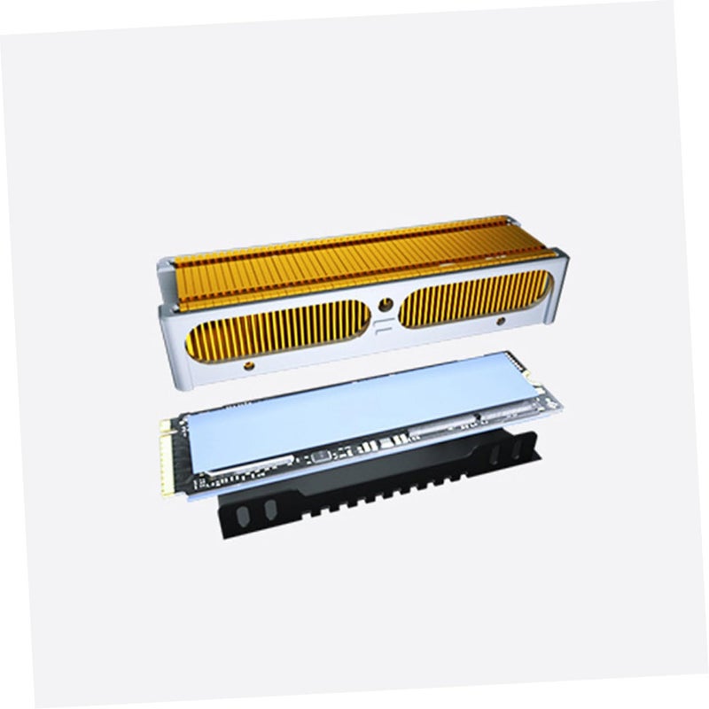 Aluminum Copper Alloy SSD Heatsink Cooler with Inclined Wind Guide Design Efficient Heat Dissipation - Image 4