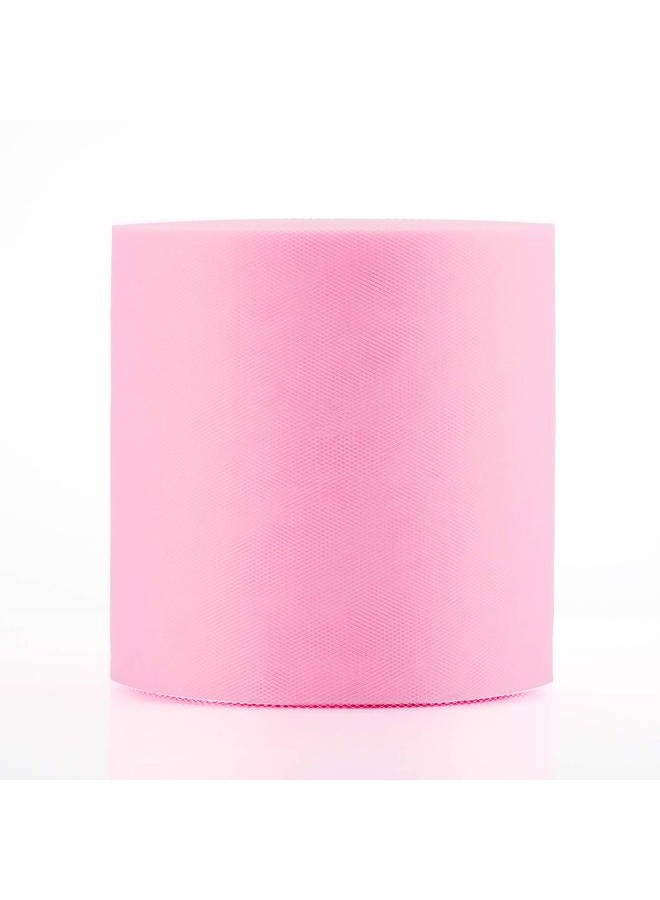 Miegecha Tulle Rolls 6” by 100 Yards (300 feet) Tulle Roll Spool Fabric for DIY Tutu Skirts Wedding Baby Shower Crafts Decorations Party Supplies (Light Pink) - Image 3