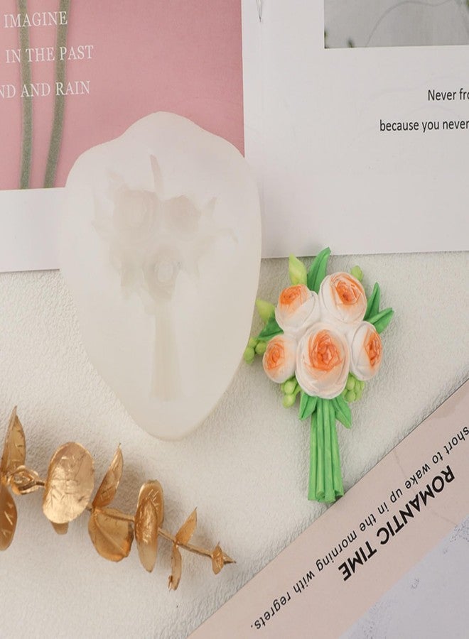 NINEXY 3D Flower Bouquet Candle Soap Silicone Molds Fondant Chocolate Candy Cake Decorating Mould Resin Clay Baking Pastry Tools (Peony) - Image 3