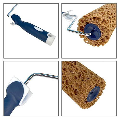 Hanroy Sponge Paint Roller Small 7" for Texture Painting Decorators Brush Tool, Fast and Easy Pattern Art Sponge Roller for Home Wall(M90F) - Image 5