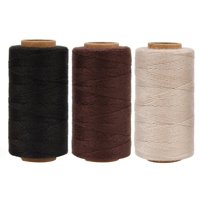 Lusecarl Needle and Thread for Hair Extensions 3 Rolls Hair Weave Sewing Threads with 10 Pcs C J I Shape Curved Upholstery Needles for Hand Sewing, Hair Extensions, Making Wigs DIY (10+3, 3Color) - Image 3