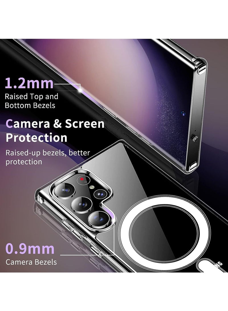 IAF S23 Ultra Case Clear Cover for Samsung Galaxy S23 Ultra, with Support Ma-g-safe Charger Charging Ultra-Thin Shockproof and Transparent Non-yellowing Case for S23 Ultra 6.8 Inch (2023) - Image 4