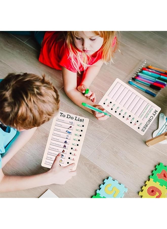 Chore Chart For Kids 2 Pack Reusable Sliding Chore Chart Visual Schedule Detachable Memo Checklist Plan Board My Chores And To Do List Board Equipped With 10 Additional Blank Cards - pzsku/Z525EA1BBEFA016003693Z/45/_/1740916409/81becd60-3ddb-43e6-b99b-35a5aa91299f