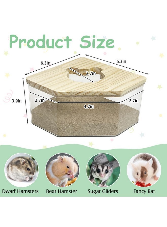 كاثسون صندوق استحمام رمل الهامستر من كاثسون، حوض استحمام شفاف من الأكريليك للحيوانات الصغيرة، حوض استحمام للخنازير الغينية، حاوية رمل للحفر، ملحقات قفص للقوارض، الجربوع، الفئران، القنفذ، الشنشيلة (الخماسي) - Image 2