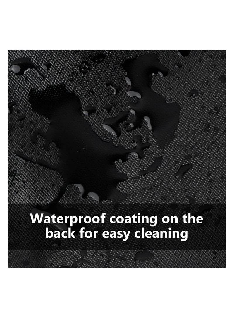 Excefore Car Seat Protector, Two Pieces Car Seat Organizer for Children with Two Pockets, Universal Car Seat Back Protector to Protect Car Seats from Dirt and Damage, Black - Image 4